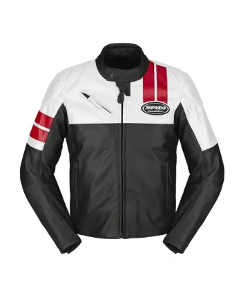 Кожено мото яке SPIDI ROAR WHITE/RED/BLACK