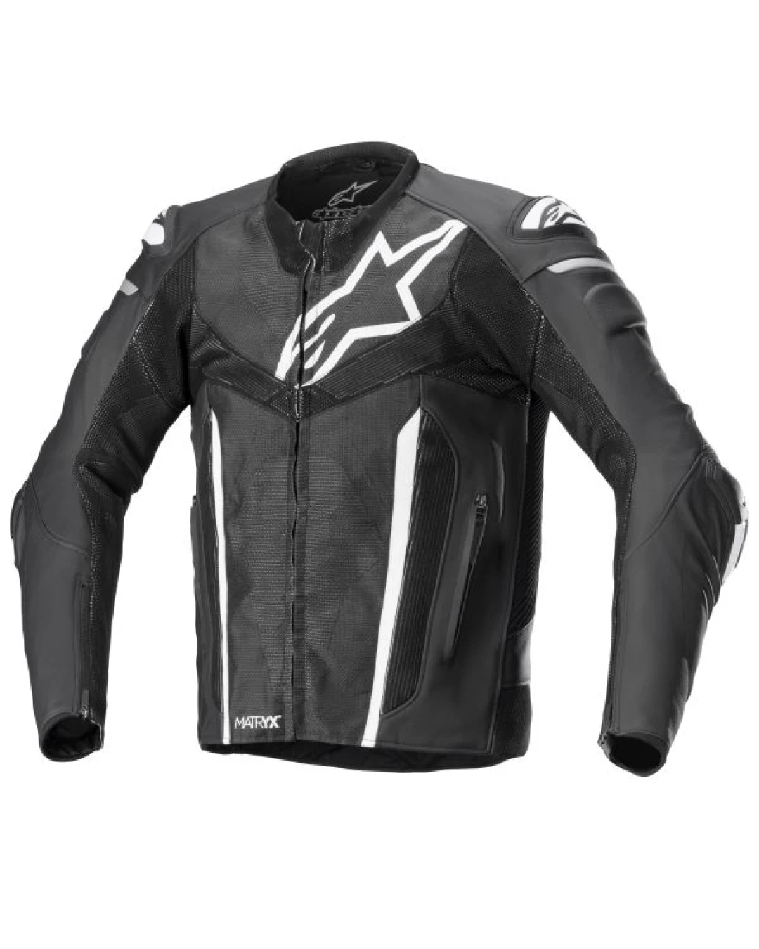 Кожено яке ALPINESTARS FUSION BLACK/GREY/WHITE
