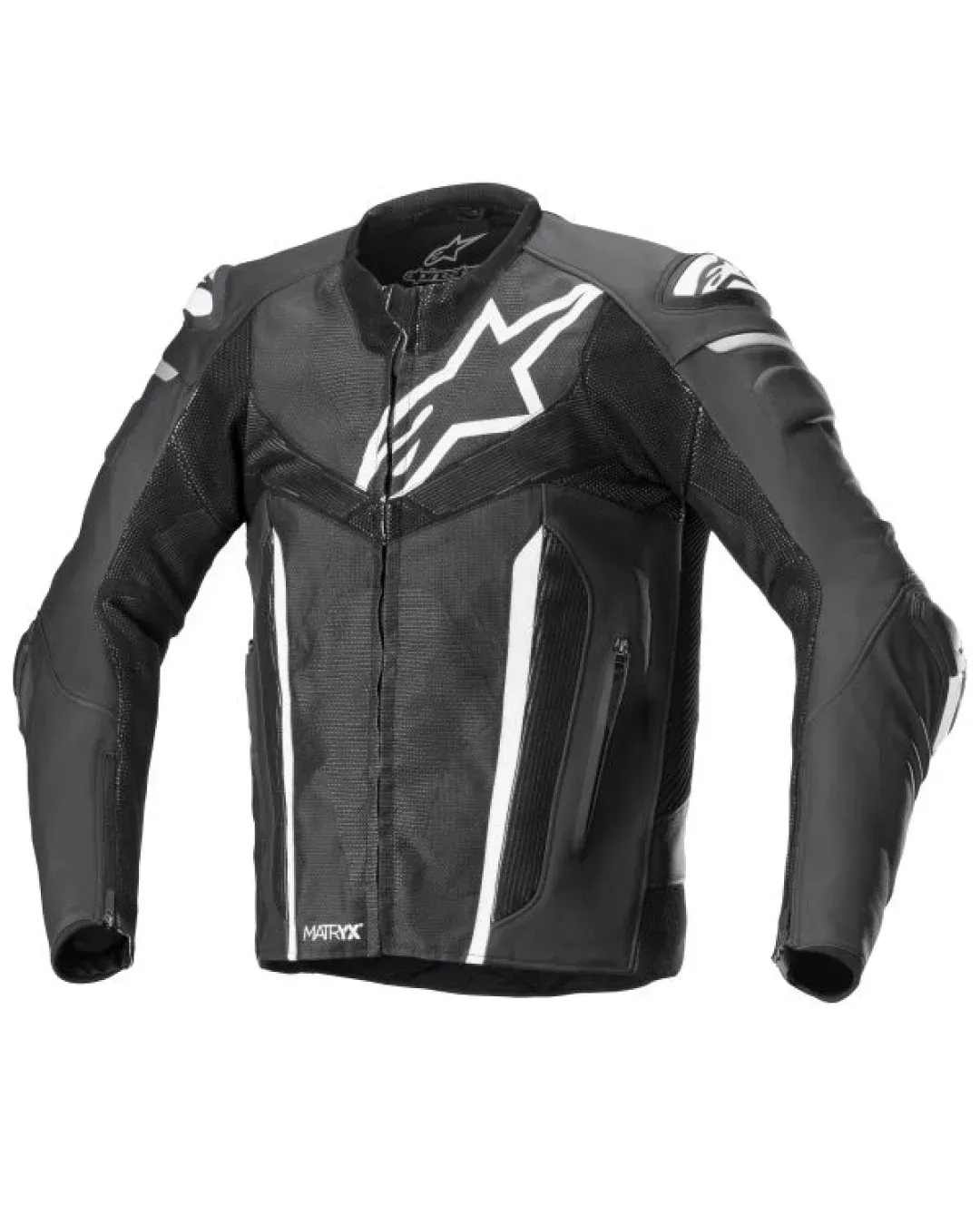 Кожено яке ALPINESTARS FUSION BLACK/GREY/WHITE