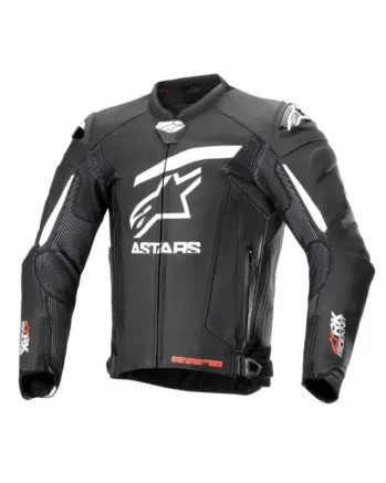 Кожено яке ALPINESTARS GP PLUS R V4 RIDEKNIT BLACK/WHITE
