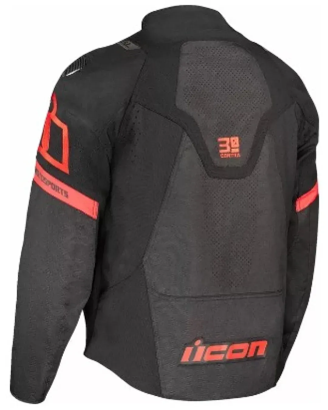 Кожено яке ICON Contra3™ HERO BLACK/RED