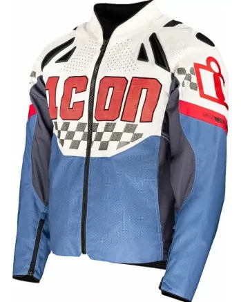 Кожено яке ICON Contra3™ HERO WHITE