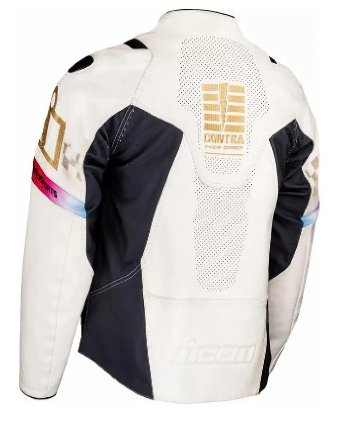 Кожено яке ICON Contra3™ RIZZ RIZZ WHITE