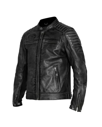 Кожено яке JOHN DOE STORM PERFORATED BLACK