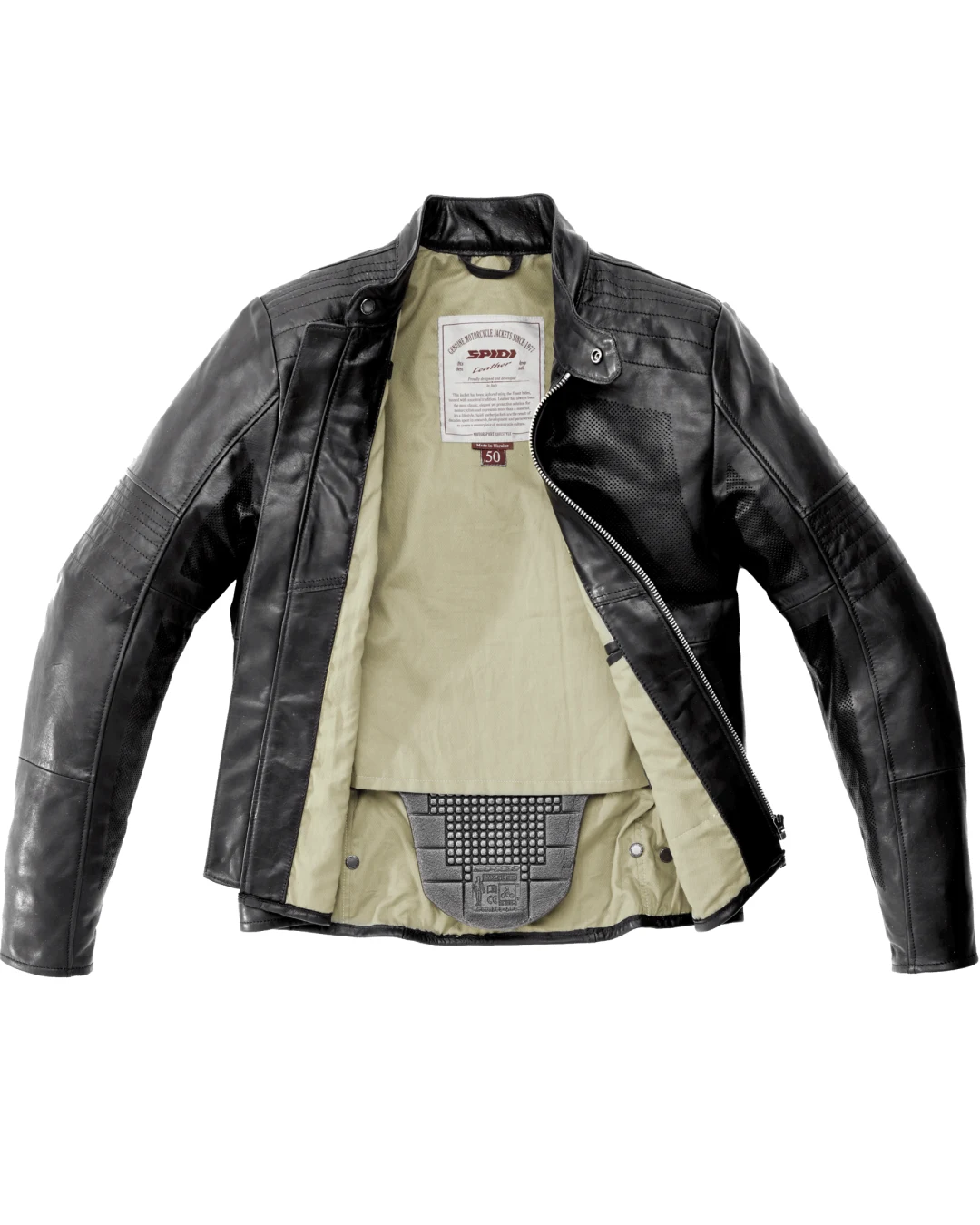 Кожено яке за мотор SPIDI GARAGE PERFORATED BLACK