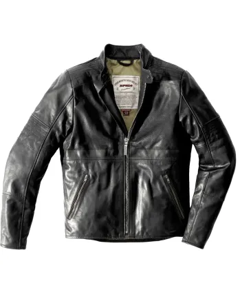 Кожено яке за мотор SPIDI GARAGE PERFORATED BLACK