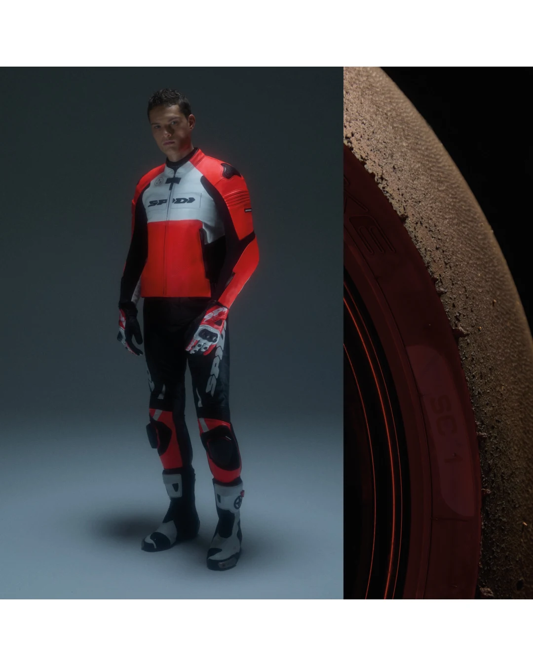 Кожено яке за мотор SPIDI HYPER-V PRO PERFORATED RED/WHITE/BLACK