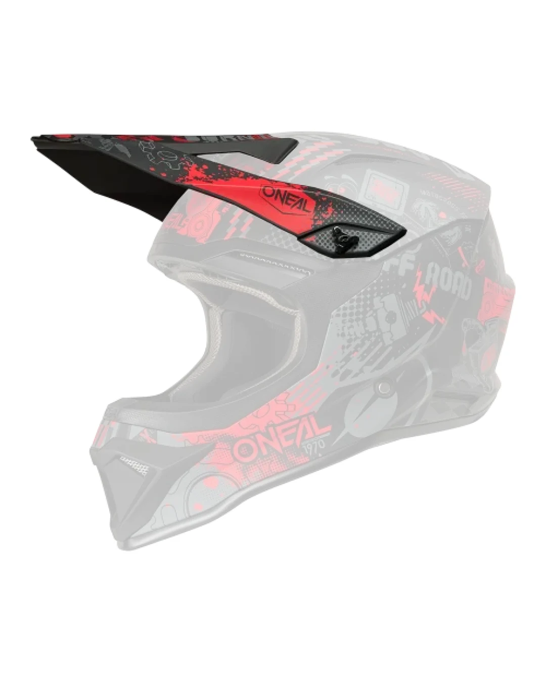 Козирка за каска O'NEAL 1SERIES VIBRANT BLACK/RED
