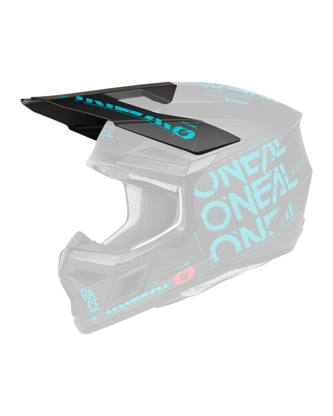 Козирка за каска O'NEAL 3SRS STATIC BLACK/TEAL