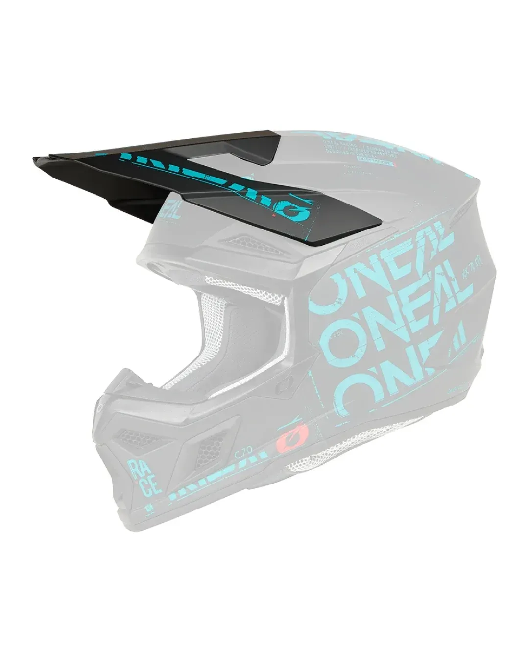 Козирка за каска O'NEAL 3SRS STATIC BLACK/TEAL