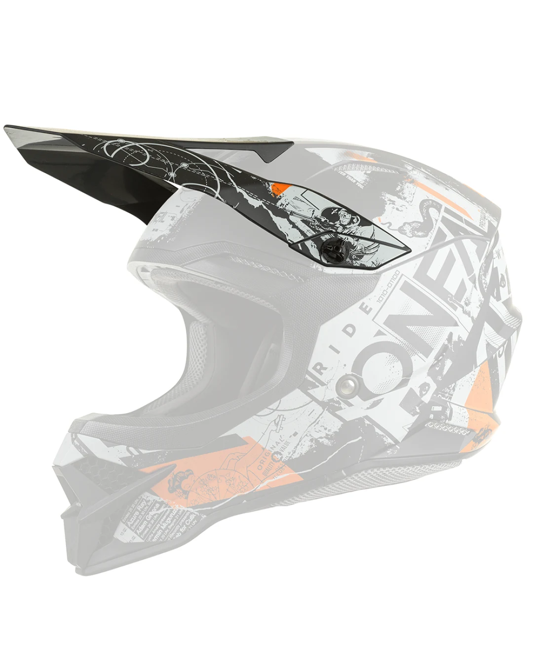 Козирка за мотокрос каска O'NEAL SCARZ BLACK/GRAY/ORANGE