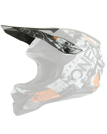 Козирка за мотокрос каска O'NEAL SCARZ BLACK/GRAY/ORANGE