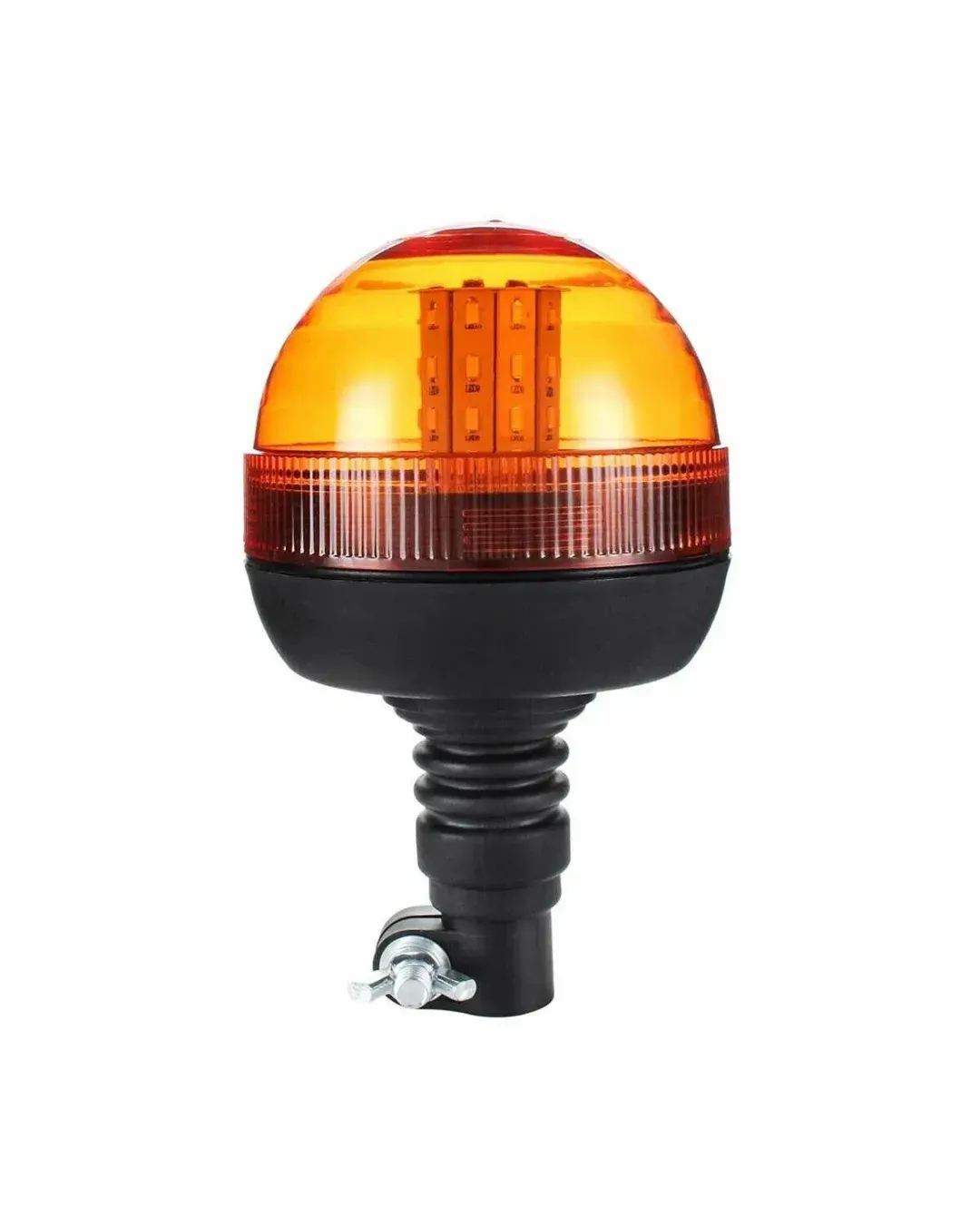 LED Аварийна, Сигнална Лампа, 40 Диода, 3 Режима На Светлина, Маяк, Буркан, Оранжева, Жълта, 12V - 24V, Е-Mark E9