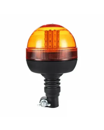 LED Аварийна, Сигнална Лампа, 40 Диода, 3 Режима На Светлина, Маяк, Буркан, Оранжева, Жълта, 12V - 24V, Е-Mark E9