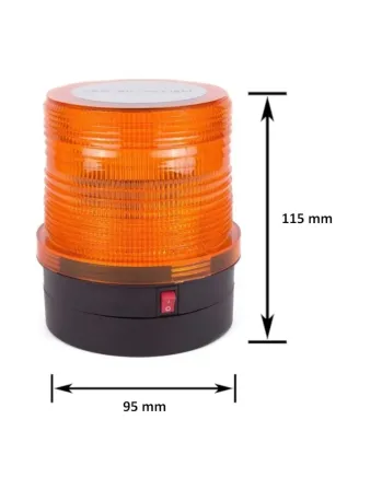 LED Аварийна Сигнална лампа маяк буркан блиц светлина безжичен на батерии с магнит 12V