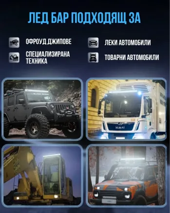 Led бар 106.6см 150W 4в1 DRL + Блиц IP69K