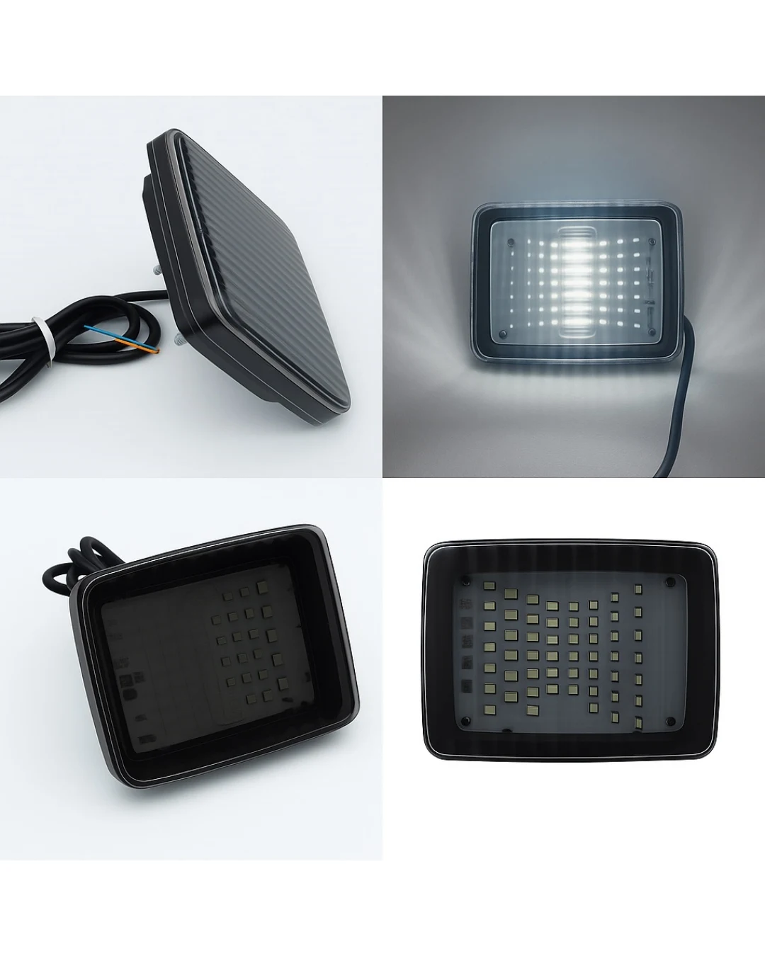 LED бяла задна светлина – габарит с 70 LED диода, 12–24V, опушен