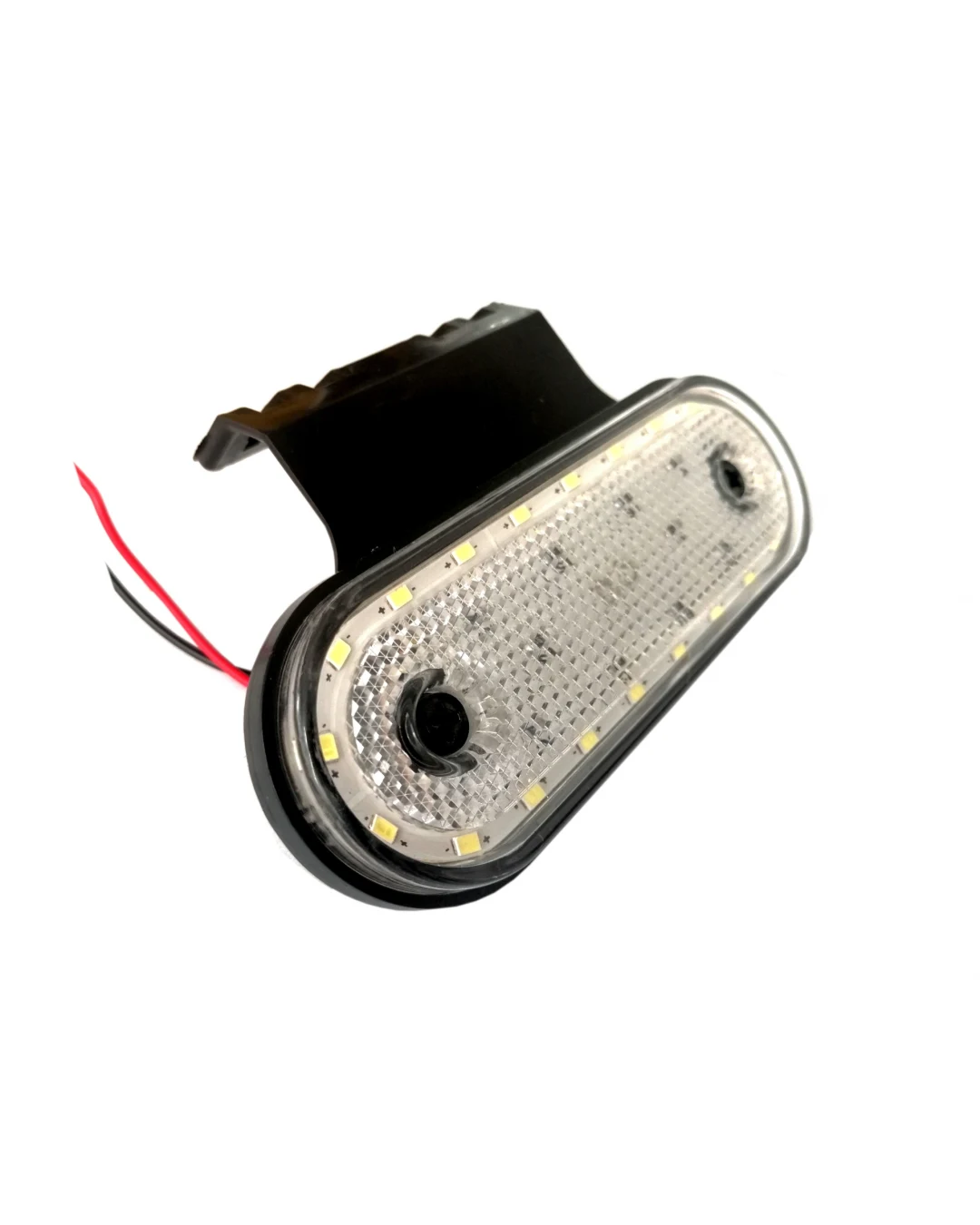 LED Диоден Габарит, Маркер, Токос Със Стойка, Бял, 20 Диода, 12V - 24V За Камион, Бус, Ван, Ремарке, Каравана, Платформа