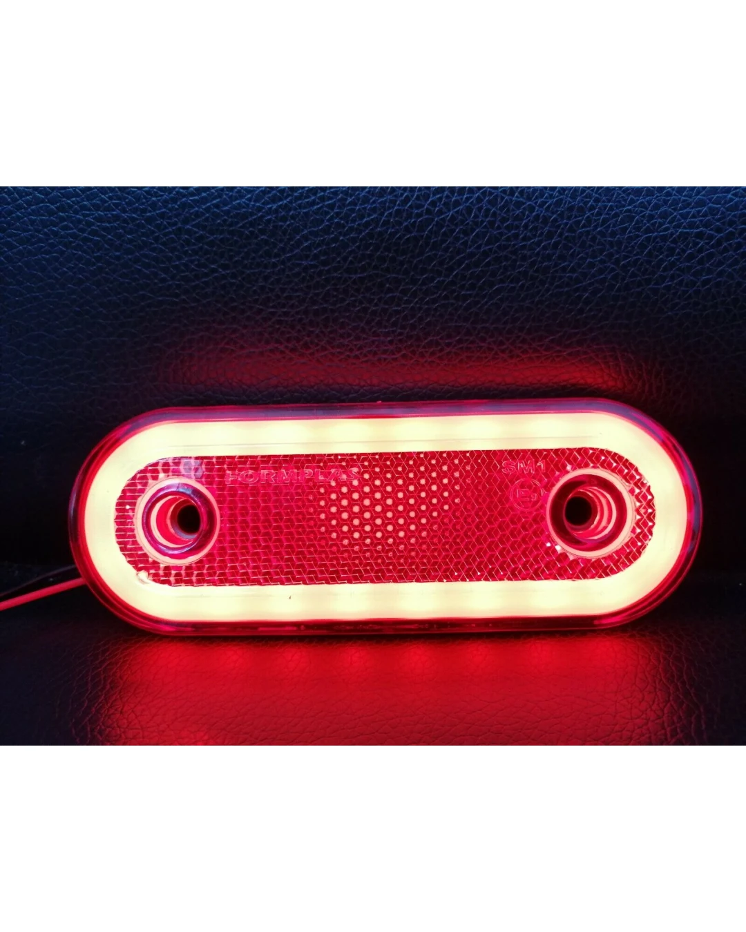 LED Диоден Габарит Със Стойка, Червен, Маркер, Е-Mark, Неон Ефект, 12V-24V