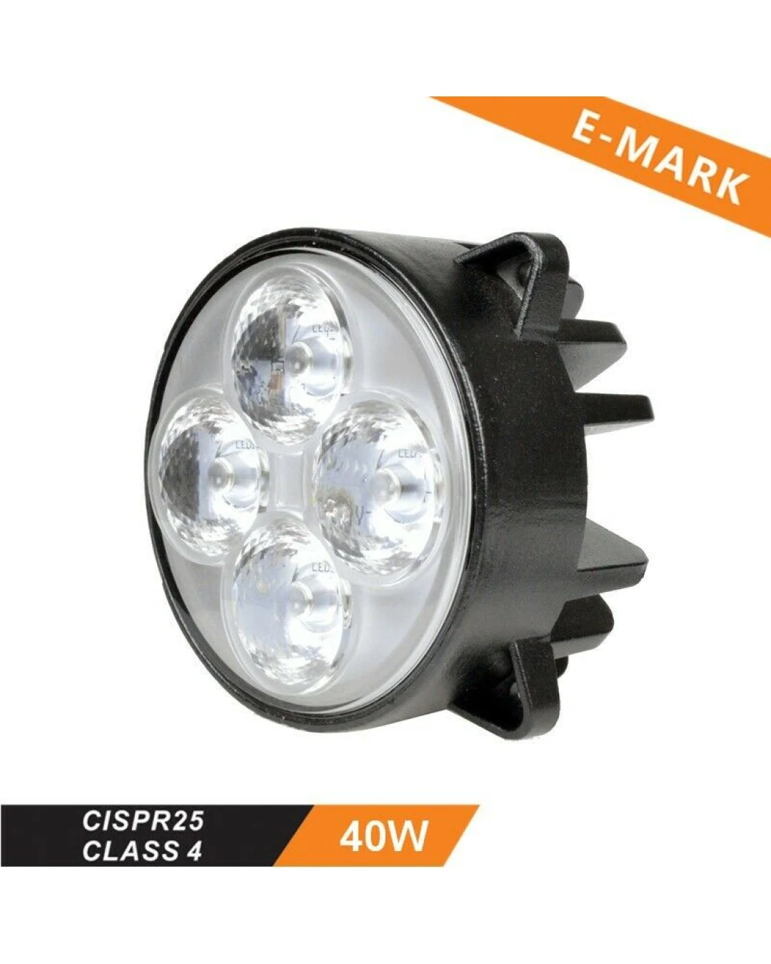 ЛЕД Диоден Халоген LED Фар - 3400lm 8,4cm 40W PRO - ОЕМ Case IH, Challenger, RoGator, John Deere, New Holland