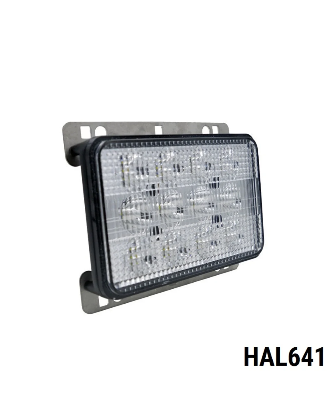 ЛЕД Диоден Халоген LED Фар - 5100lm 16.5cm 60W PRO - Късa/Дълга Светлина - John Deere с метални планки за захващане