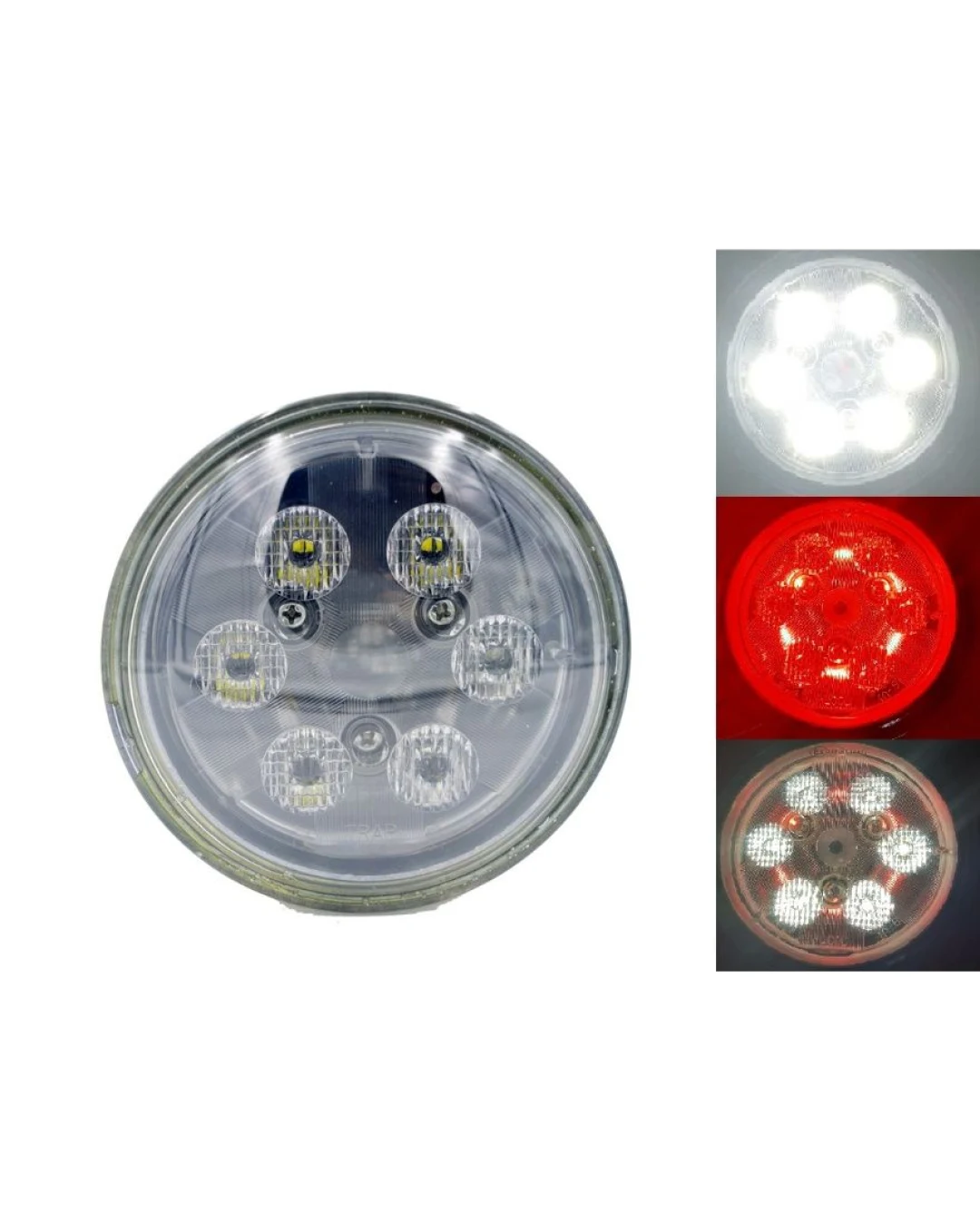 ЛЕД Диоден Халоген LED Лампа 2100lm 112mm 24W Бяла и Червена Светлина