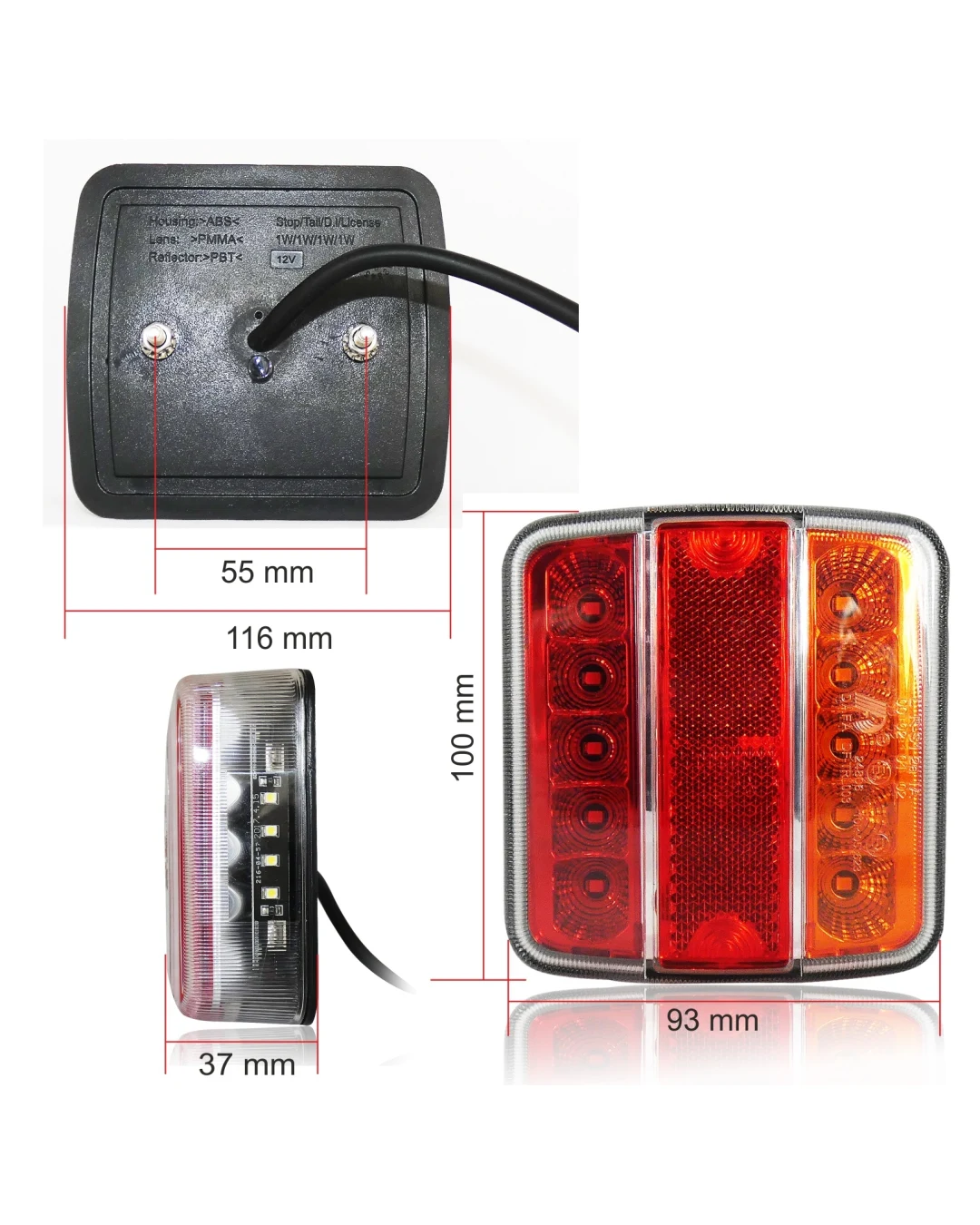 LED Диоден Стоп Задна светлина 12V 24V Волта за бус камион ТИР ремарке каравана