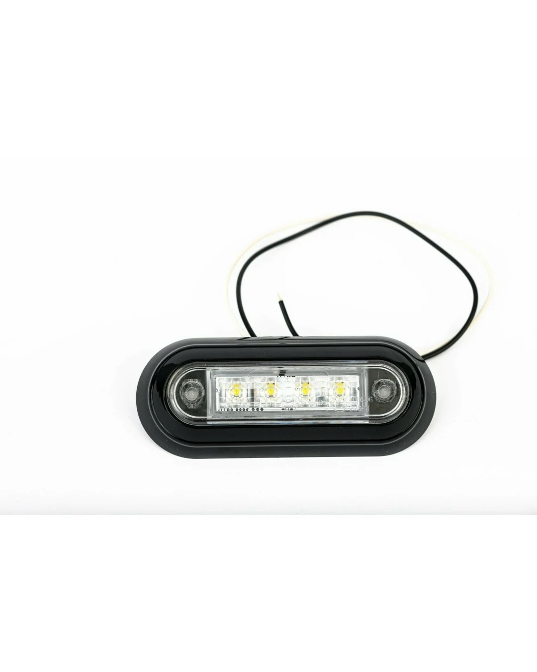 LED Диоден Вграден Страничен Габарит, Маркер, Токос Бял12-24V за камион, бус, ван, платформа, ремарке Е-марк Е9