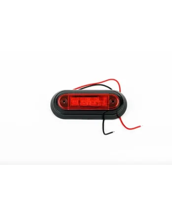 LED Диоден Вграден Страничен Габарит, Маркер, Токос Червен 12-24V за камион, бус, ван, платформа, ремарке Е-марк Е9