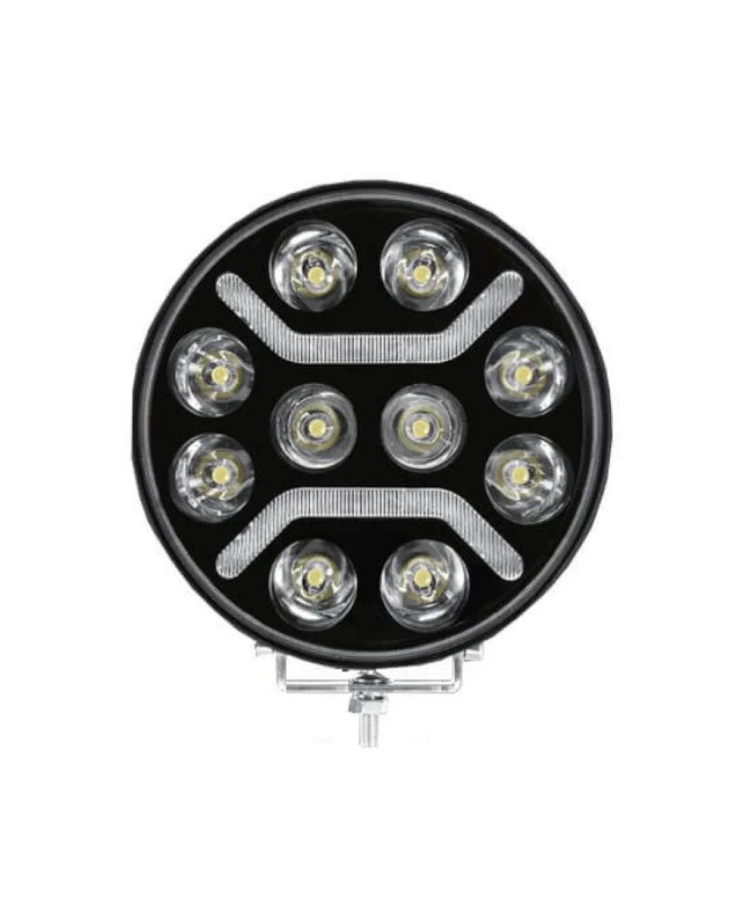 LED + DRL Диоден Халоген Фар Бял Оранжев Габарит Ø 230 мм 12V 24V за джип камион трактор багер земеделски машини и др.