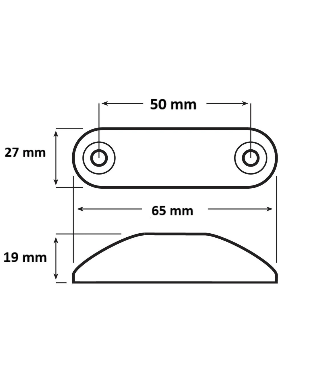 LED Габарит, Бял, Червен, Жълт, Маркер, 4 SMD Диода, 12V - 24V