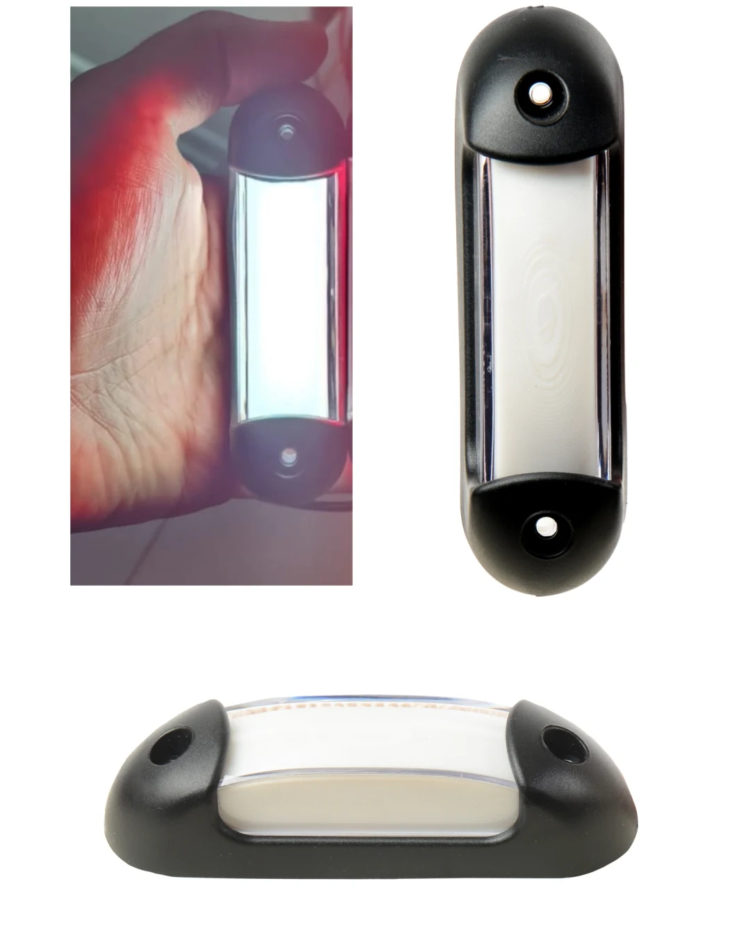 LED габарит, маркер, токос, Бял, Неон ефект, 12V-24V - за ремаркета, платформи, камиони и др.