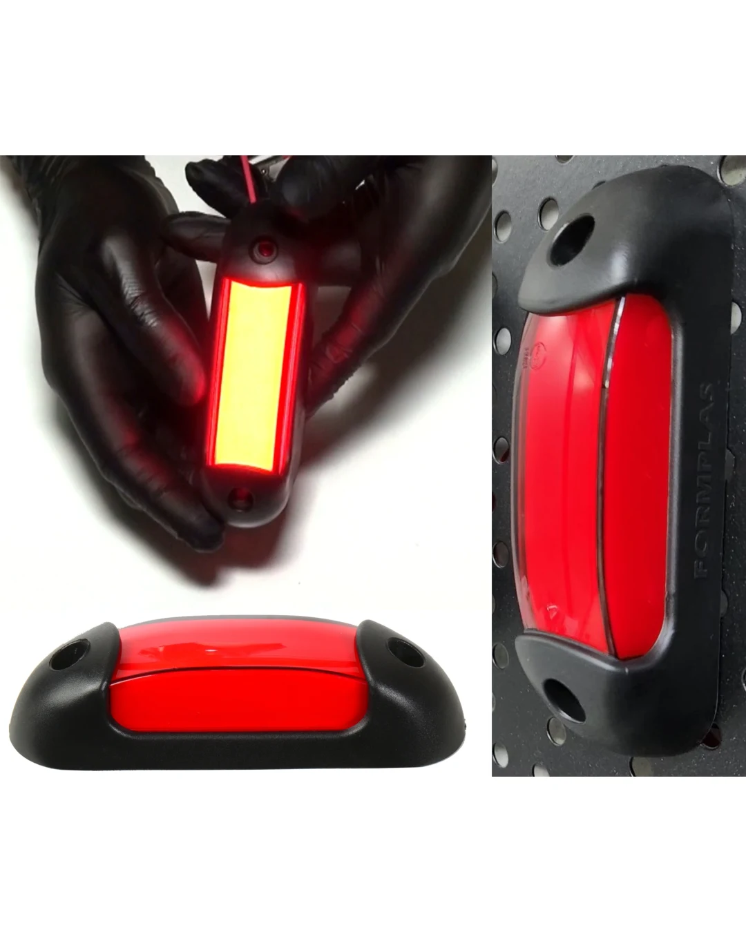 LED габарит, маркер, токос, Червен, Неон ефект, 12V-24V - за ремаркета, платформи, камиони и др.