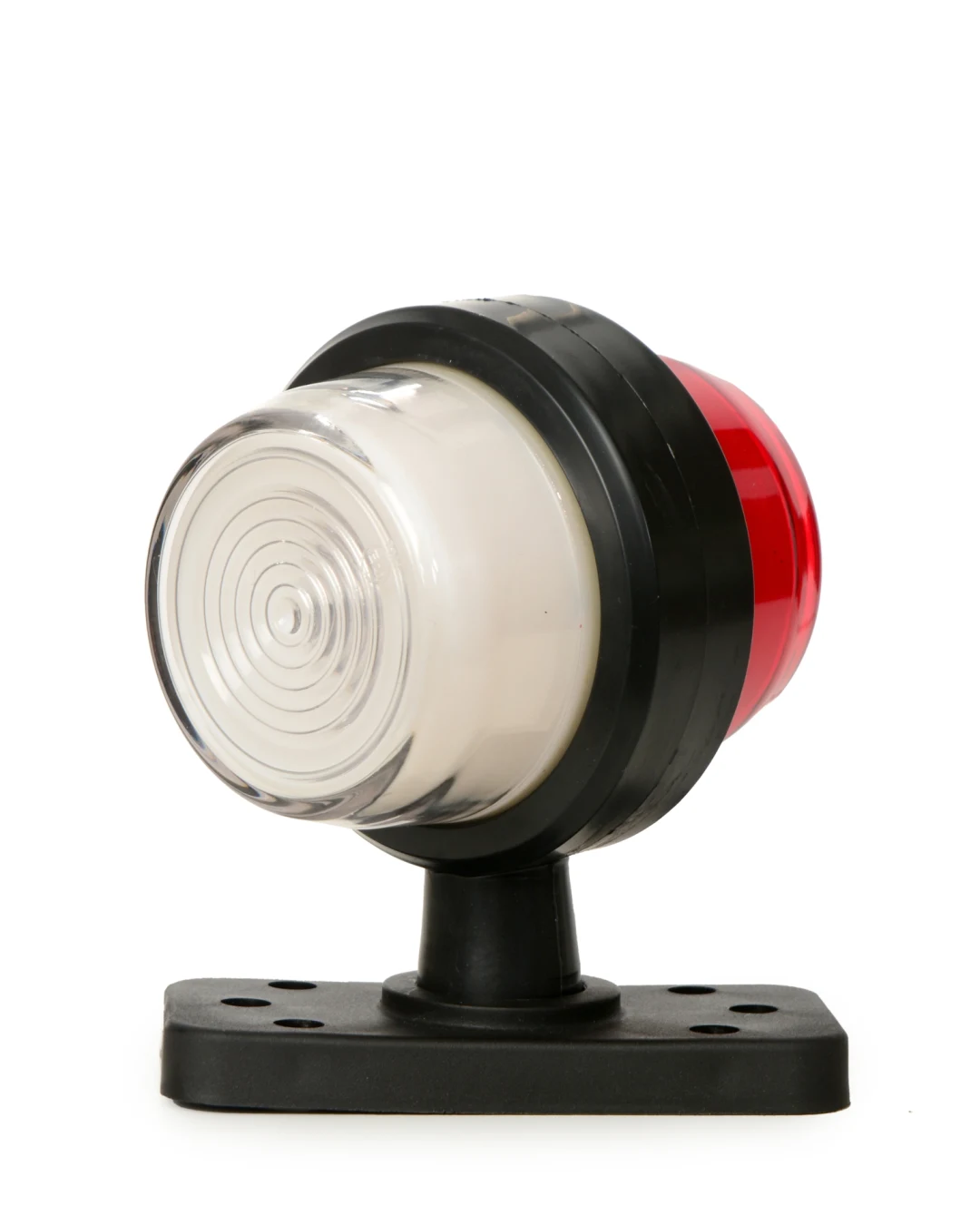 LED габарит маркер тип рогче 12V-24V, бяло-червено, Неон ефект - за ремаркета, платформи, камиони и др.