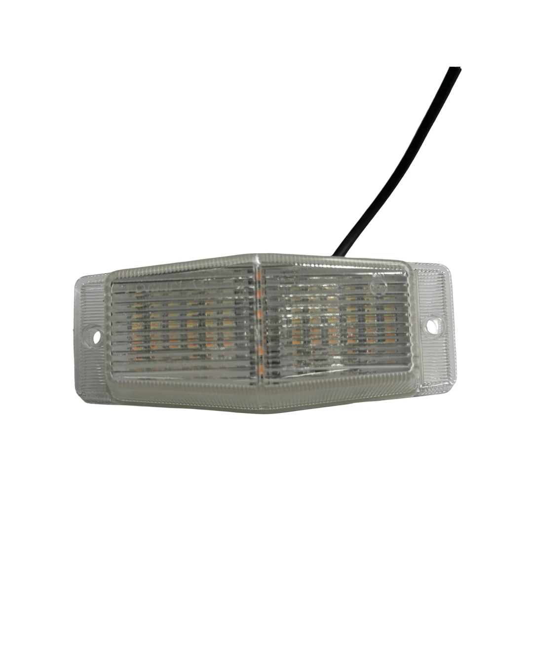 LED Габарит със Сигнална Блиц функция - 2 светлини Жълто/Бяло 30 диода 24V