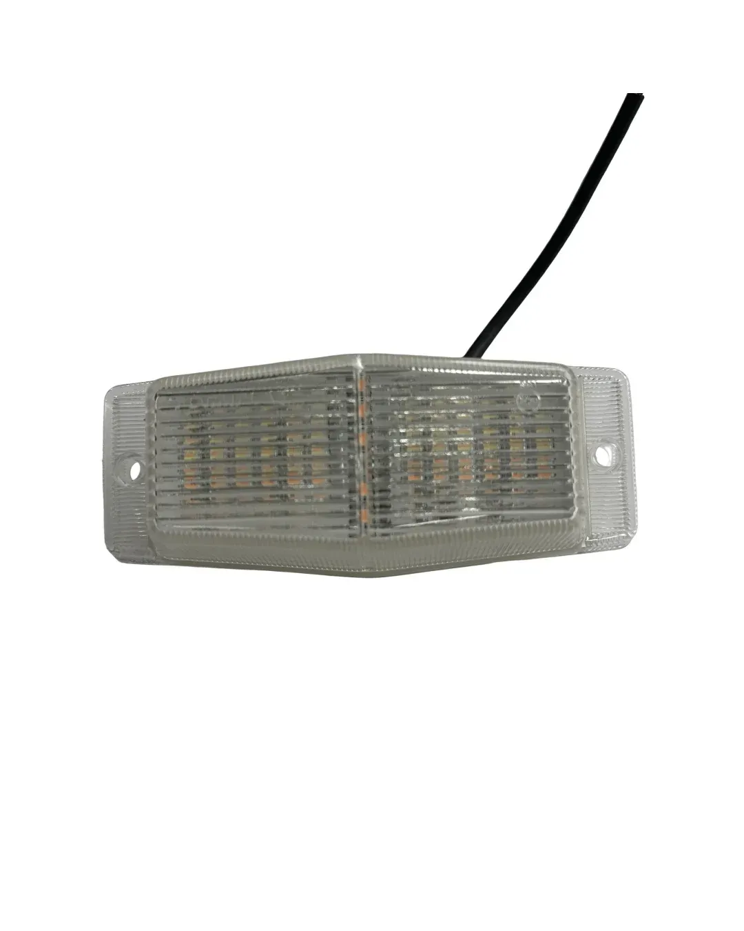 LED Габарит със Сигнална Блиц функция - 2 светлини Жълто/Бяло 30 диода 24V