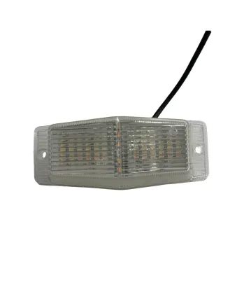 LED Габарит със Сигнална Блиц функция - 2 светлини Жълто/Бяло 30 диода 24V