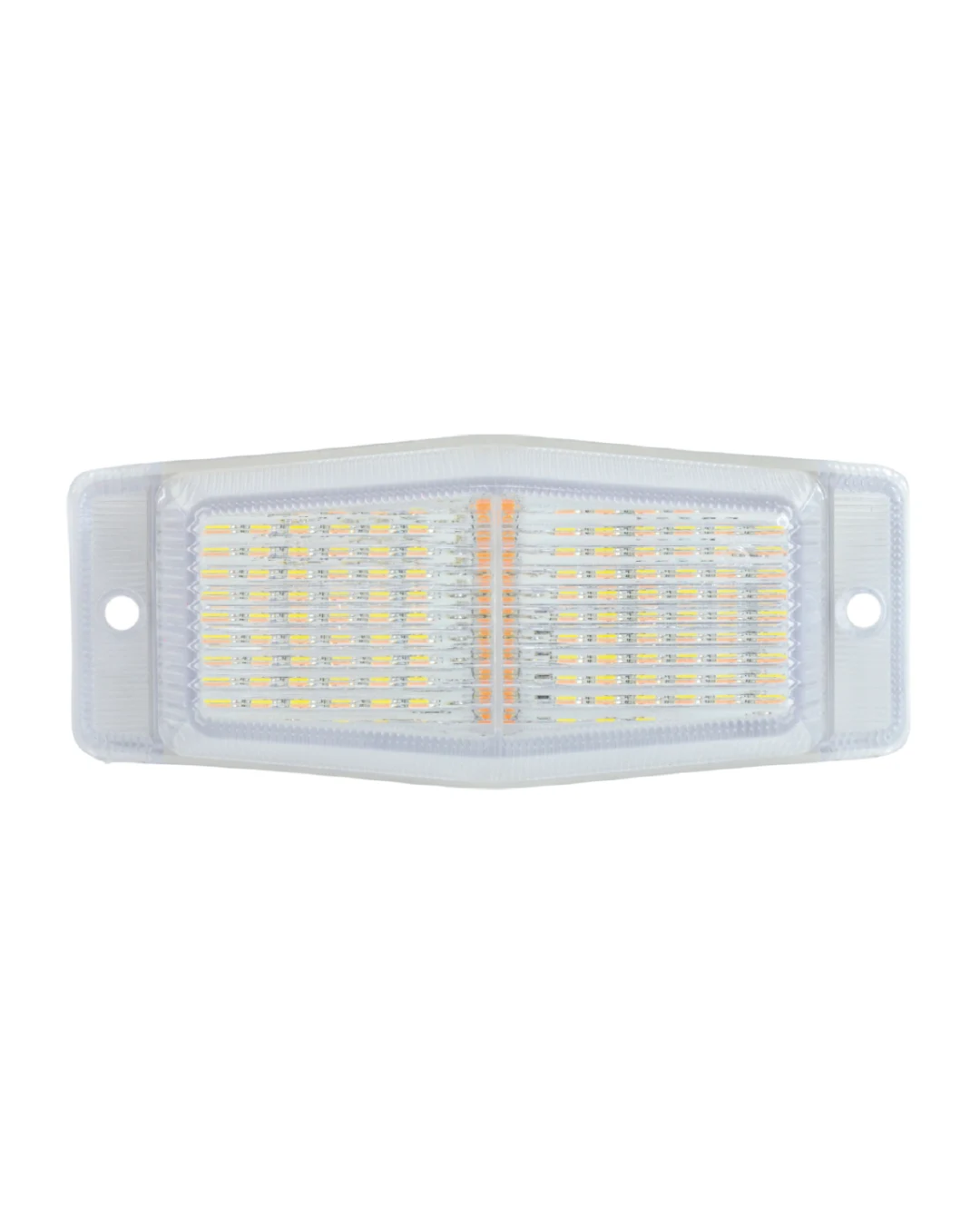 LED Габарит със Сигнална Блиц функция - 2 светлини Жълто/Бяло 30 диода 24V