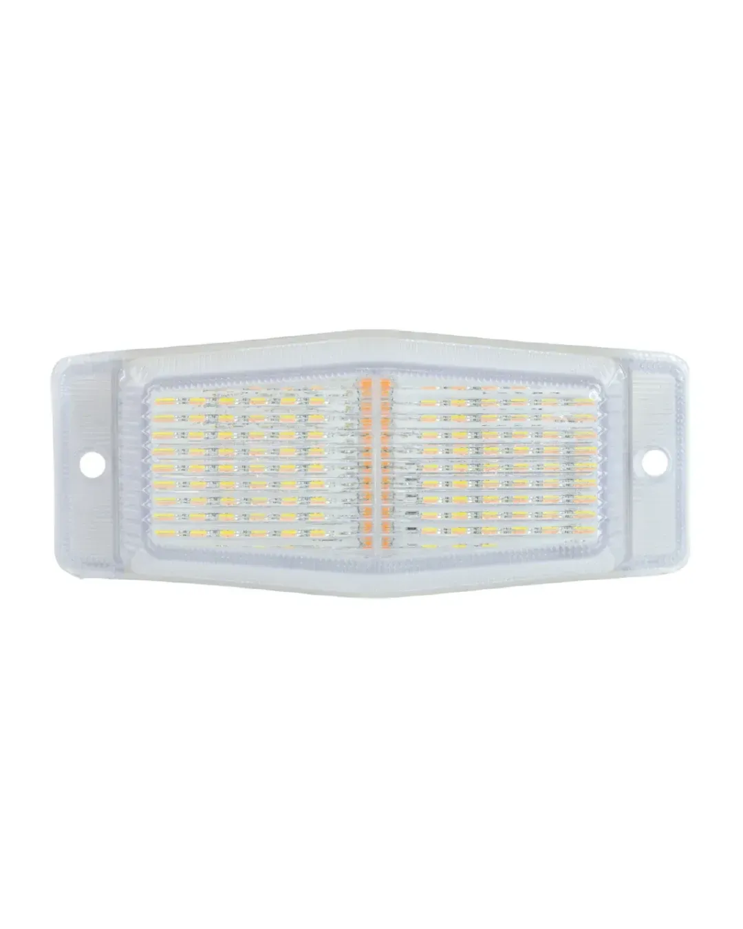 LED Габарит със Сигнална Блиц функция - 2 светлини Жълто/Бяло 30 диода 24V
