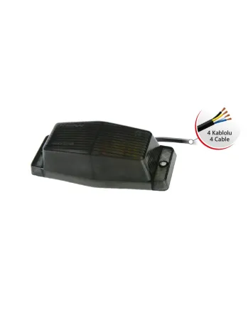 LED Габарит със Сигнална Блиц функция - 2 светлини Жълто/Бяло Опушен 30 диода 24V
