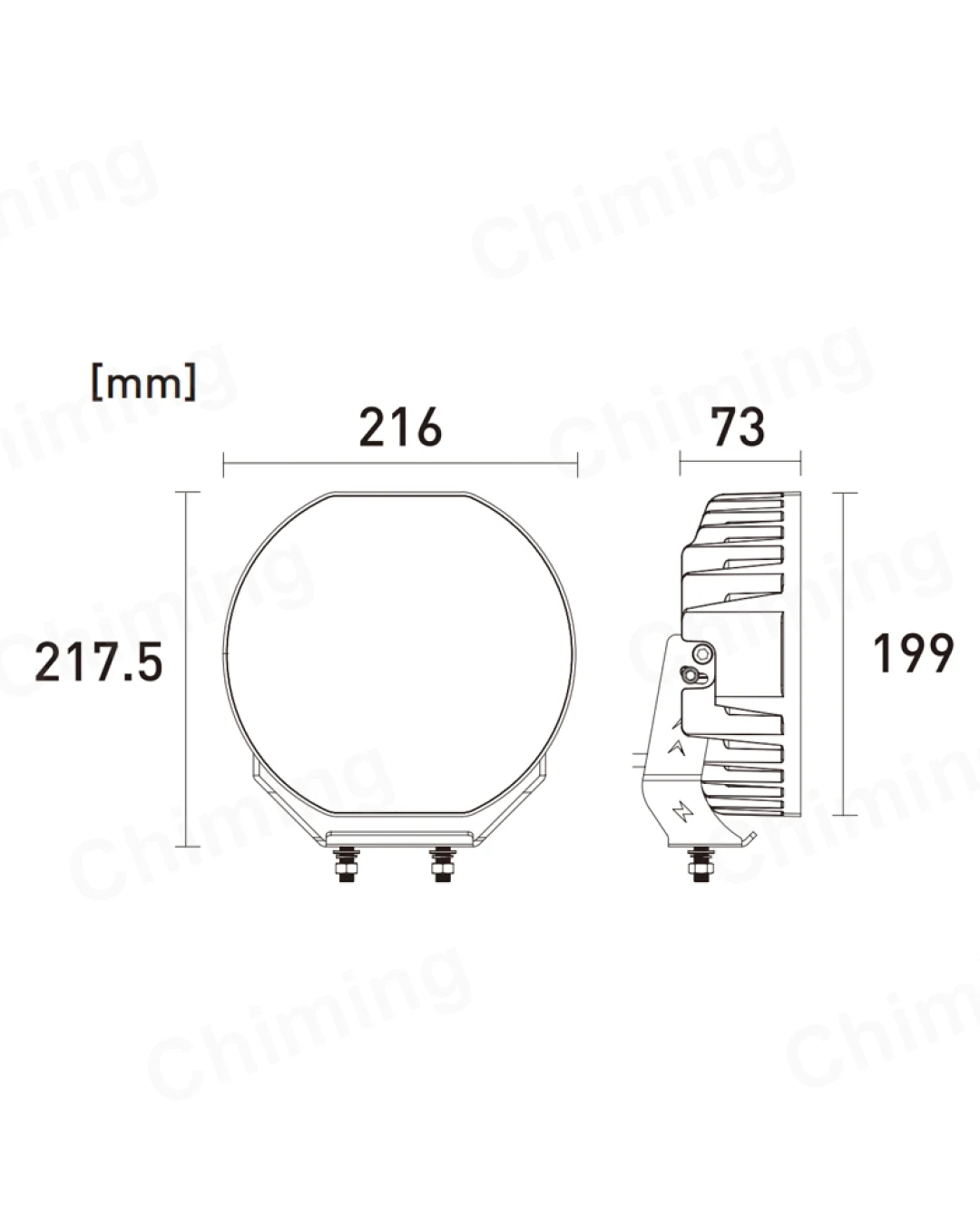 LED Халоген 22см Фар Бяла Светлина + Бяла и Жълта Габаритна 80W 9100lm 12V 24V Е-марк Е9 Бус Ван 4х4 Джип ATV Камион Трактор