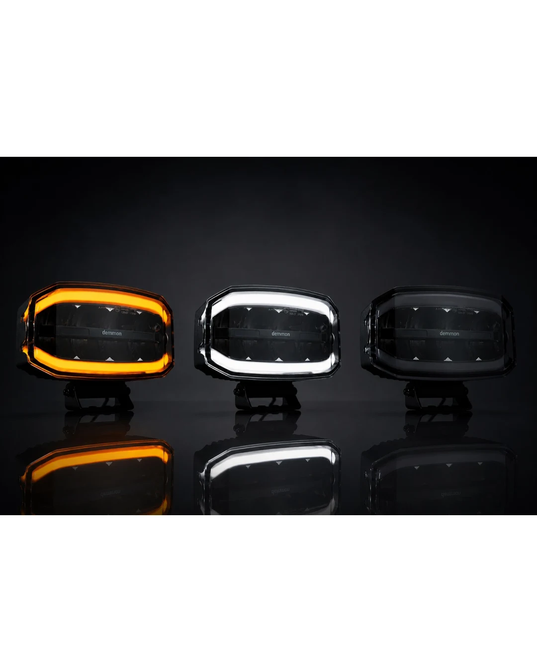 LED Халоген Demmon 10 (244mm) IP67, 9-32V 90W E-MARK (ECE R148/R149/R10) с Динамична Бяла и Оранжева DRL Светлина-Мигач