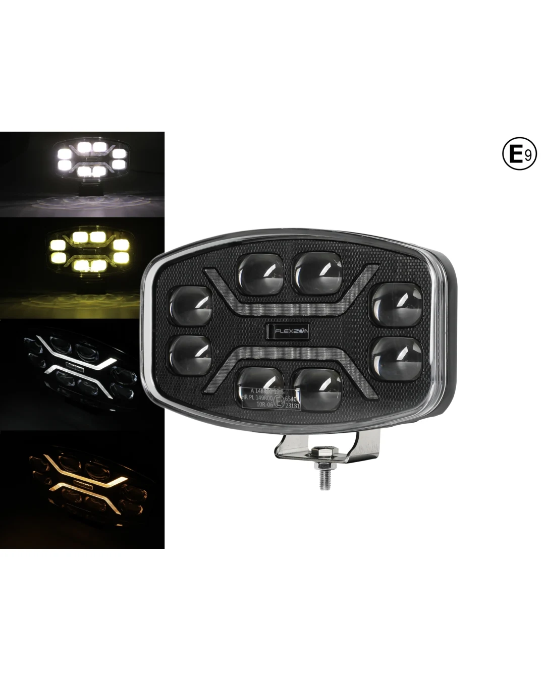 LED Халоген Фар DRL бяла/жълта светлина - 12-24V за джип, камион, агротехника и др.