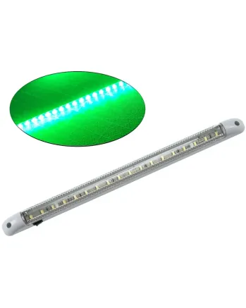 LED Интериорна Лампа, Тръба, 40см, Зелена Светлина, 24V, За Бус, Камион и др.