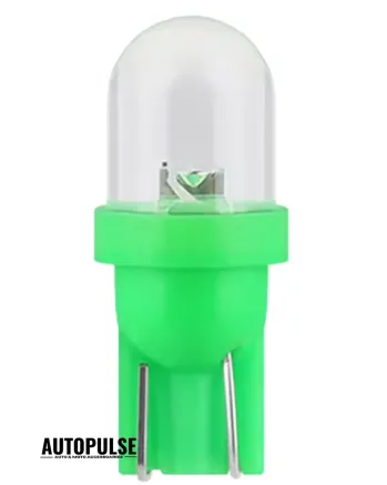 LED Крушка T10 W5W за табло и габарит 12V (Зелена)