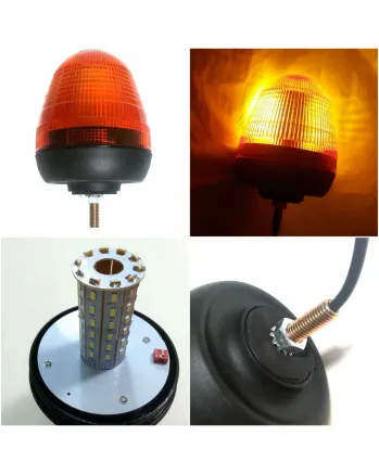 LED ЛЕД Аварийна/сигнална лампа Маяк буркан 12/24V MAR706