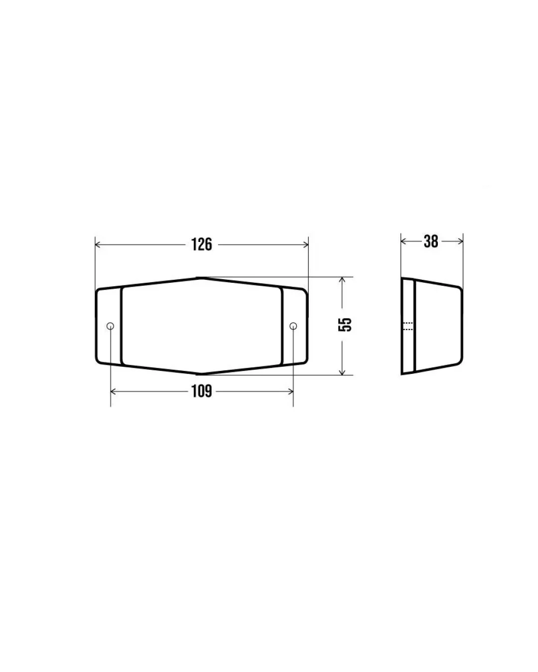 LED Лед Диоден Бял Габарит Мигаща светлина 12 Диода 12V - 24V За Камион Трактор Багер Селскостопански Машини и др.