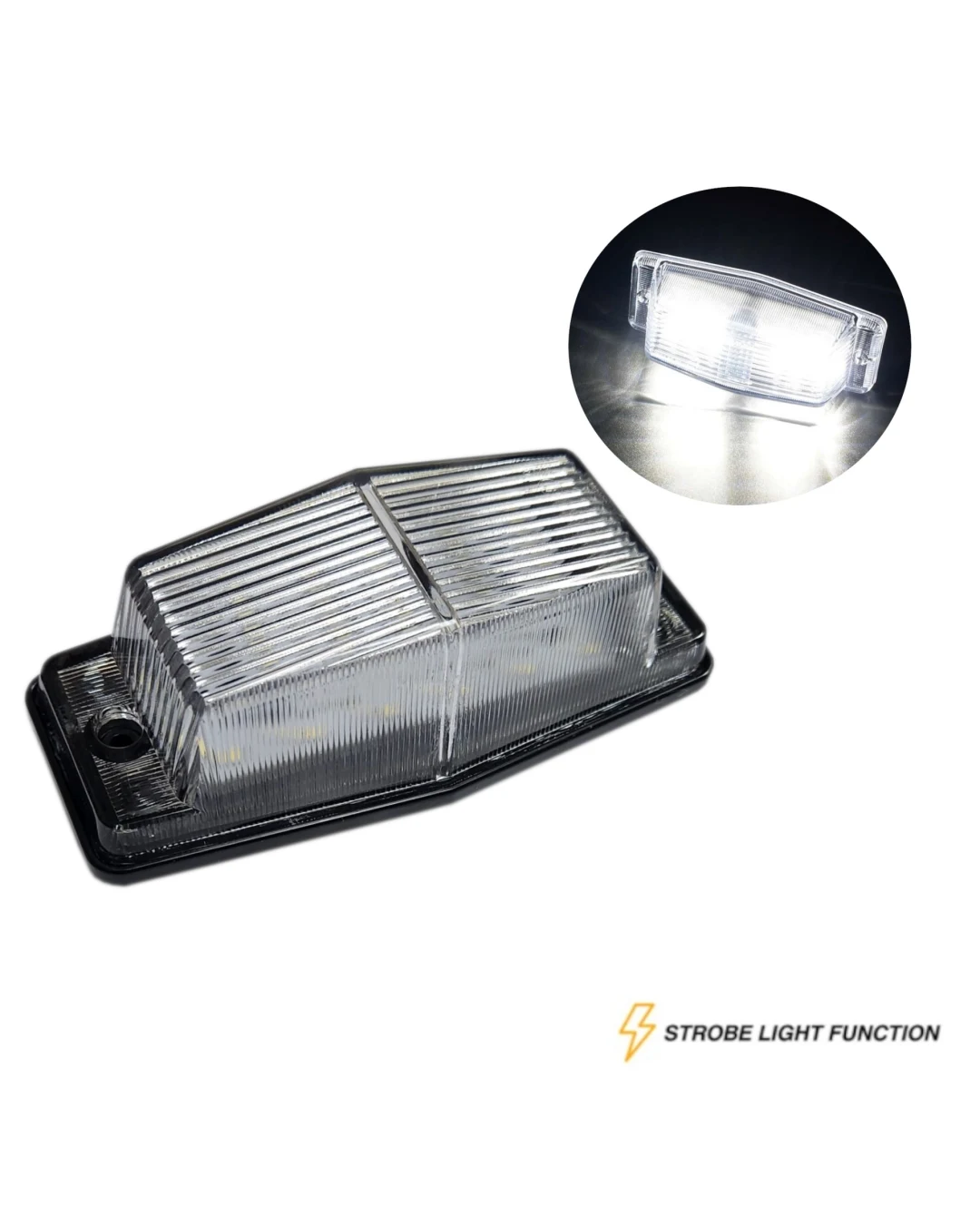 LED Лед Диоден Бял Габарит Мигаща светлина 12 Диода 12V - 24V За Камион Трактор Багер Селскостопански Машини и др.