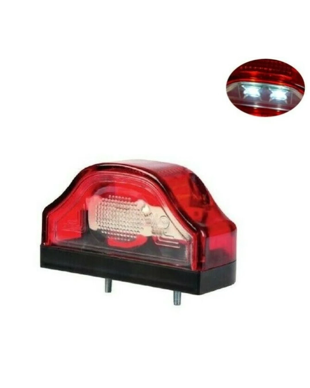 LED Лед Диоден Плафон Oсветление за Регистрационен Номер ,12V - 24V, За Ремарке, Бус, Каравана, Платформа, Червен