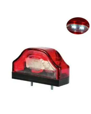 LED Лед Диоден Плафон Oсветление за Регистрационен Номер ,12V - 24V, За Ремарке, Бус, Каравана, Платформа, Червен